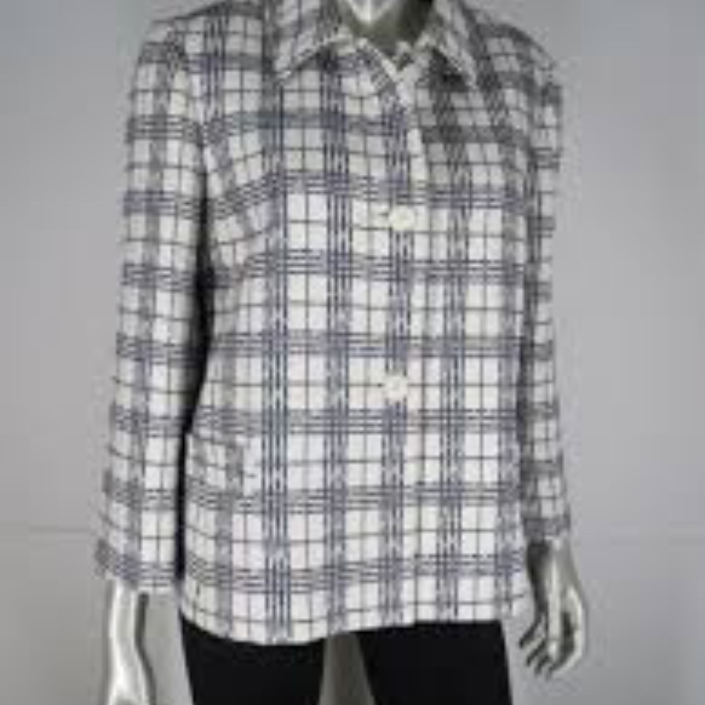 COPY - Banana Republic Plaid Linen Cotton Jacket XL